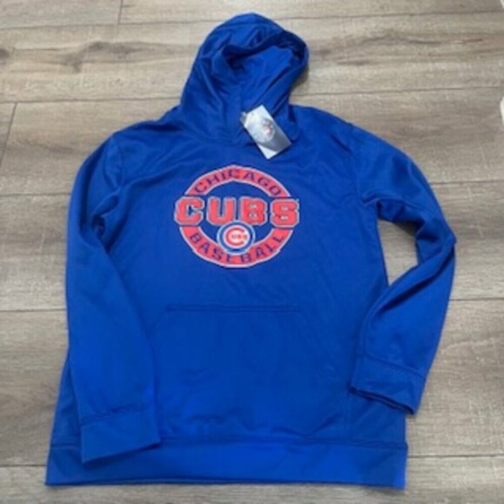 New Chicago Cubs Baseball MLB Hoodie Youth Boys XL 18/20 Blue Cubbies Sweatshirt